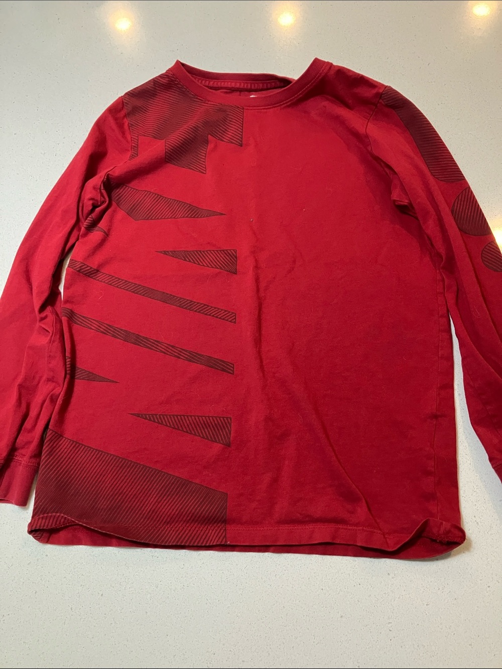 Nike Red Long-Sleeve Graphic Tee